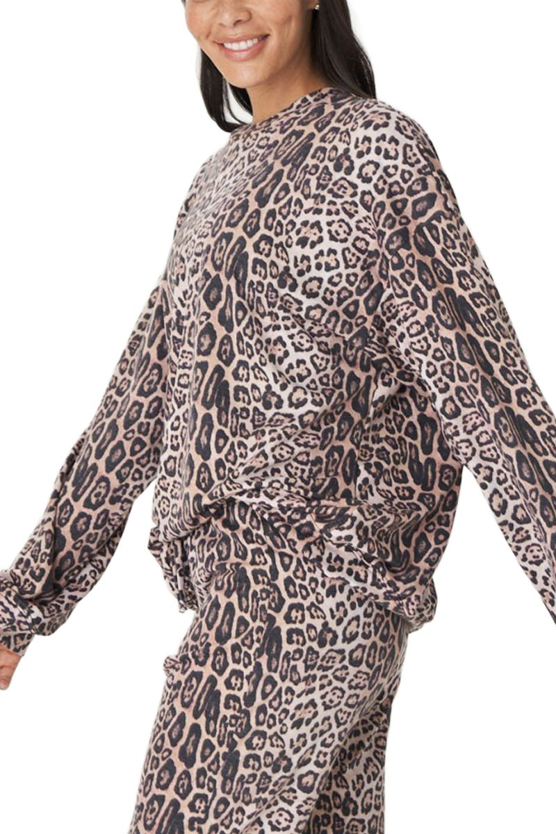 Onzie Boyfriend Sweatshirt 3792 - Onzie Leopard - Side View