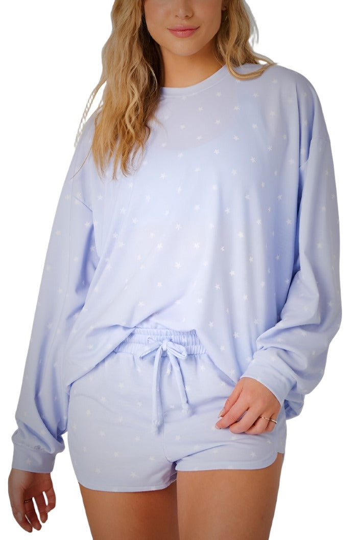 Onzie Boyfriend Sweatshirt 3792 - Petite Stars - Front View