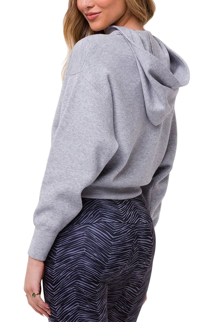 Onzie Crop Hoodie Sweater 3797 - Grey - Rear View