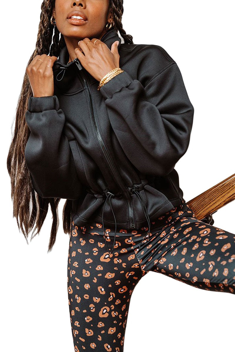 Onzie Flow Cinch Jacket 3798 - Black - front view