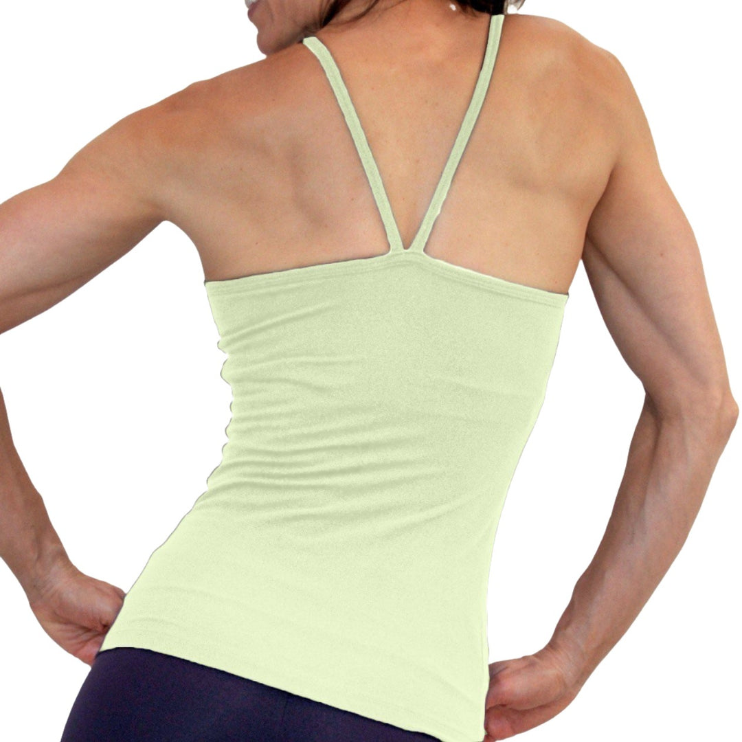 One Step Ahead V Neck Cami Long Top 20184 - melon - rear view