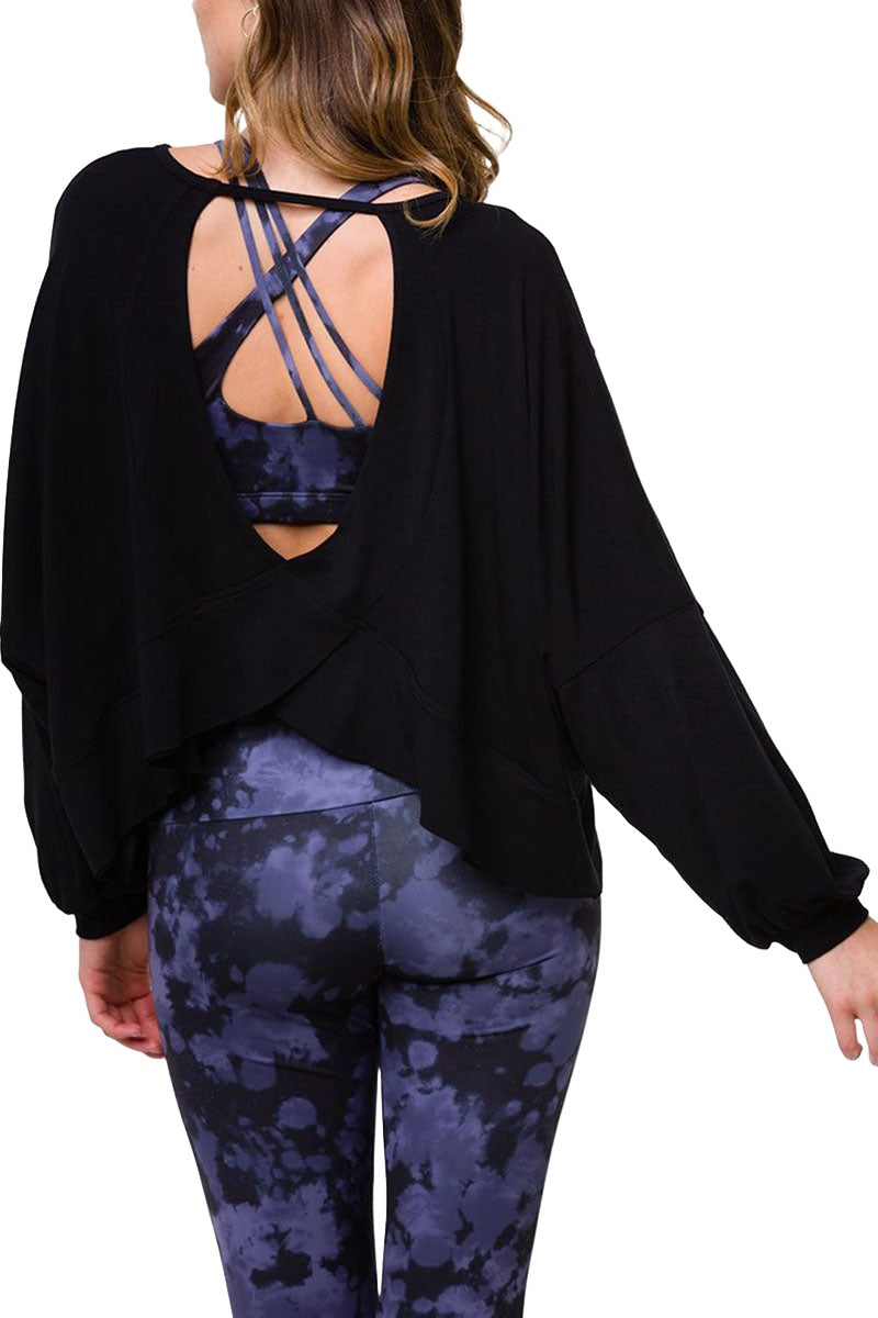 Onzie OM Top 3800 - Black - Back View2