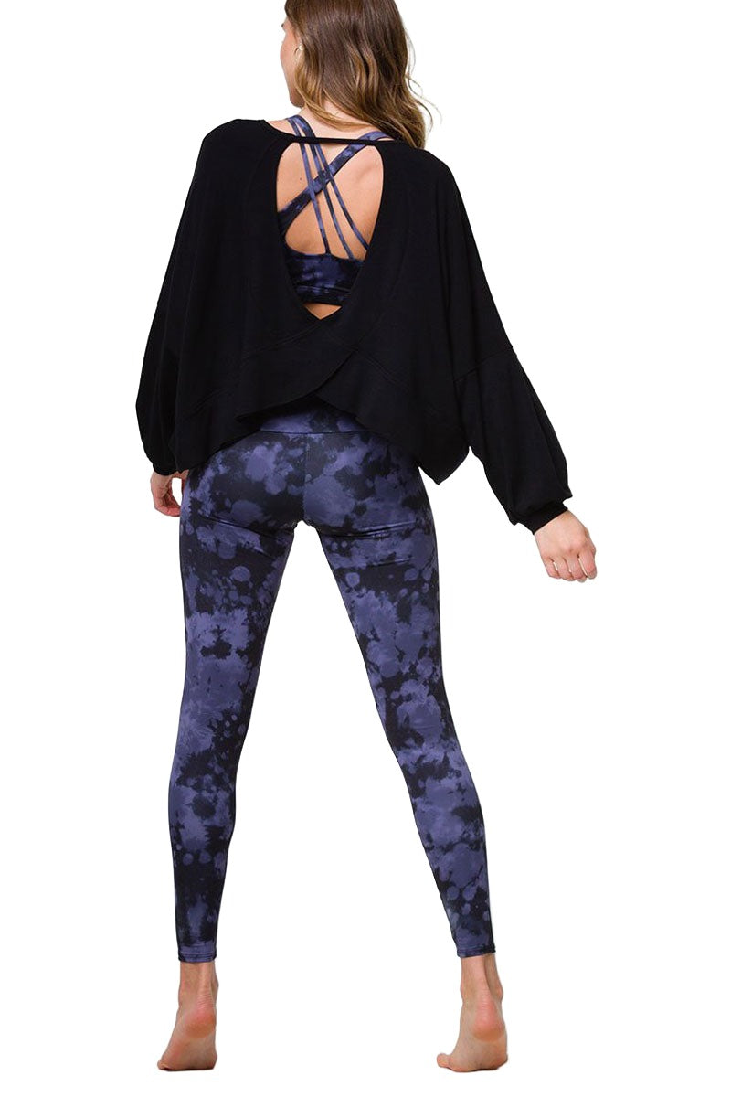 Onzie OM Top 3800 - Black - Full Back View