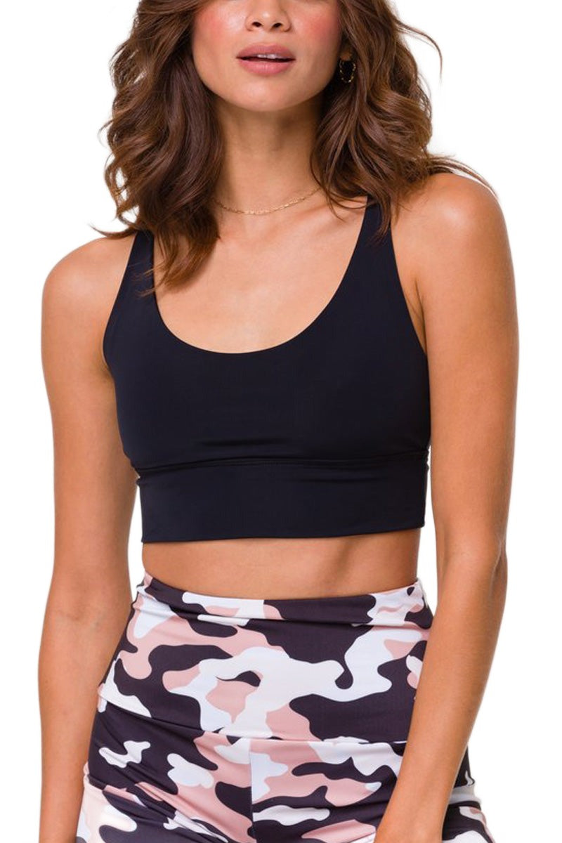 Onzie Flow Sacred Bra 3805 and Plus - Black - Front View