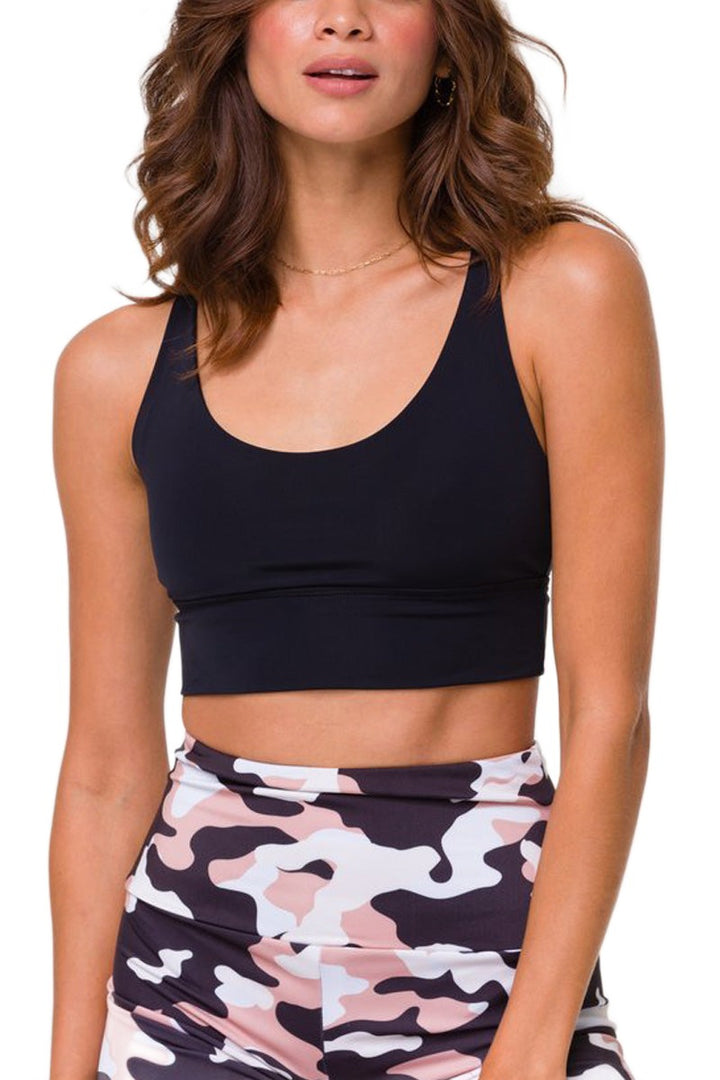 Onzie Flow Sacred Bra 3805 and Plus - Black - Front View