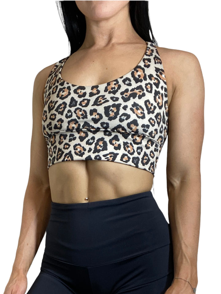 Onzie Flow Sacred Bra 3805 and Plus - Onzie Leopard - Front View
