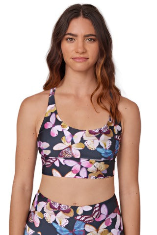 Onzie Flow Sacred Bra 3805 and Plus - Mariposa - Front View