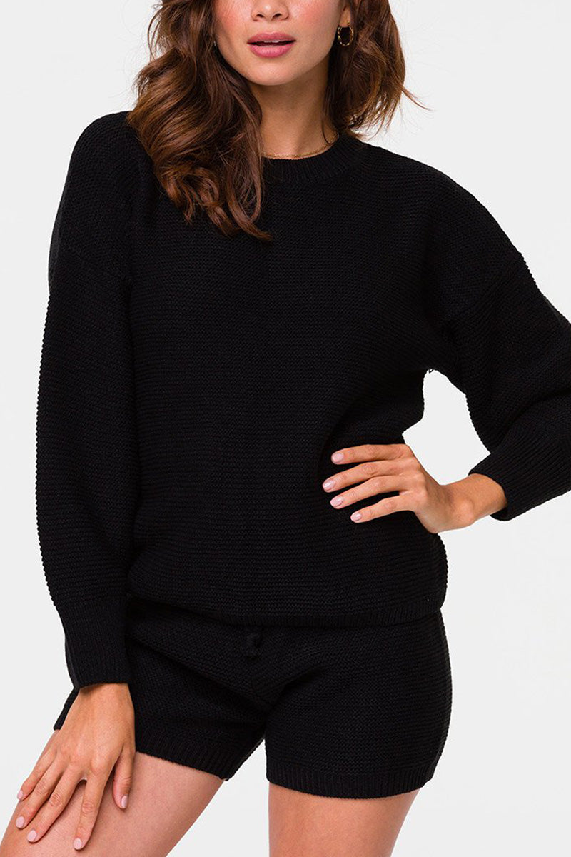 Onzie Cozy Knit Cuffed Sleeves Sweater For Women’s - 3808
