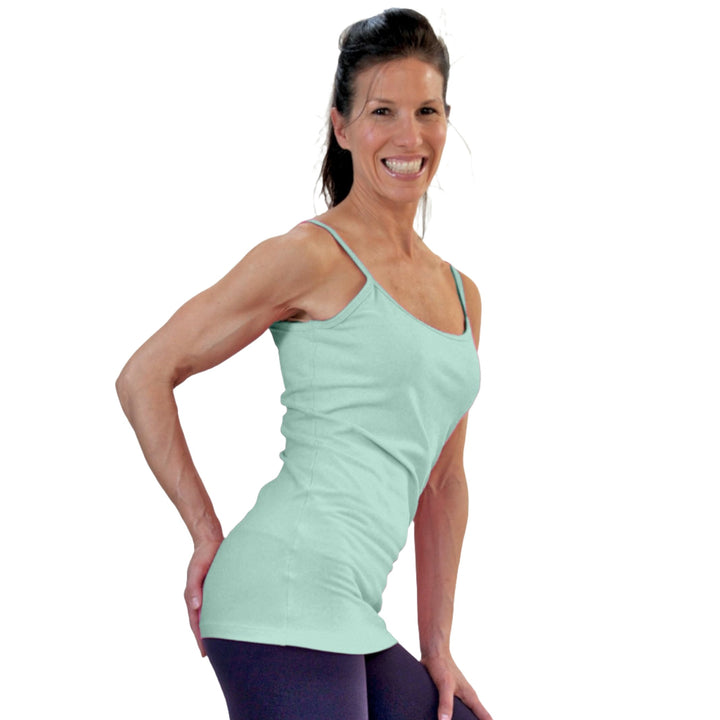  One Step Ahead Strappy Cami 2013 - Cyan Blue - side view