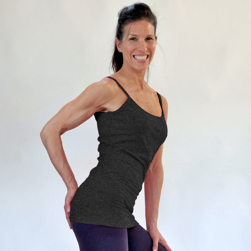  One Step Ahead Strappy Cami 2013 - Charcoal - side view