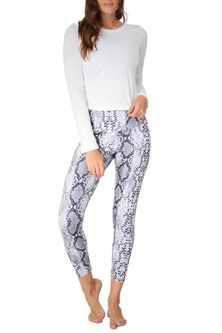 Onzie Flow Long Sleeve Tie Back Top 3813 - White - Front Full View