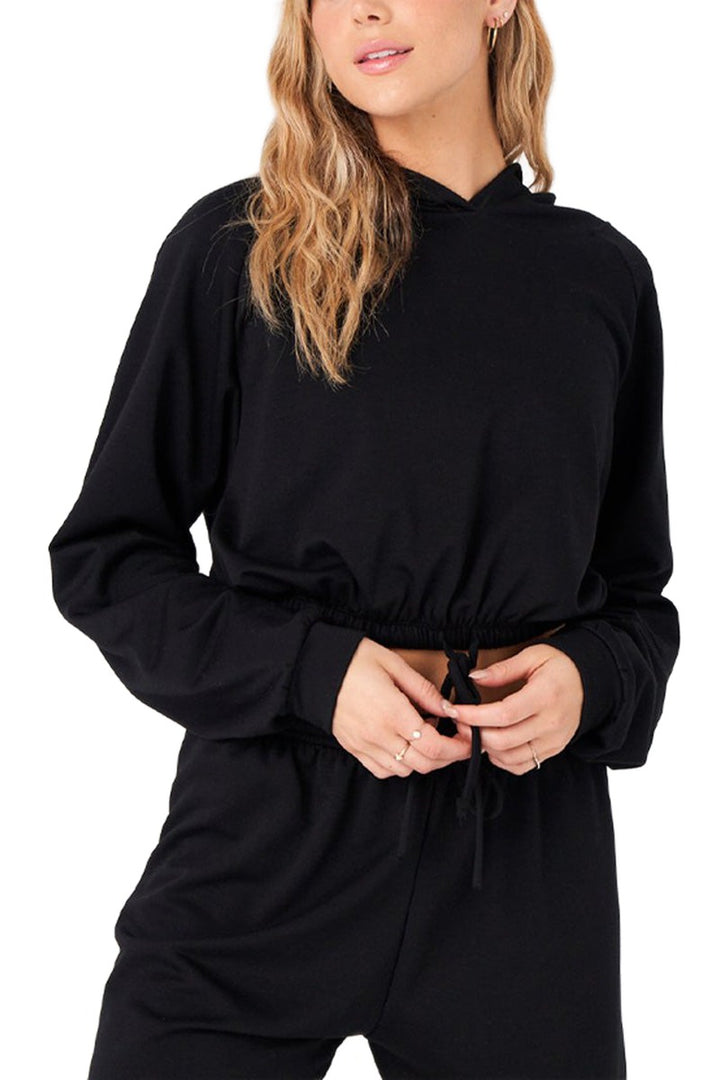 Onzie Flow Cinch Crop Hoodie 3816 - Black