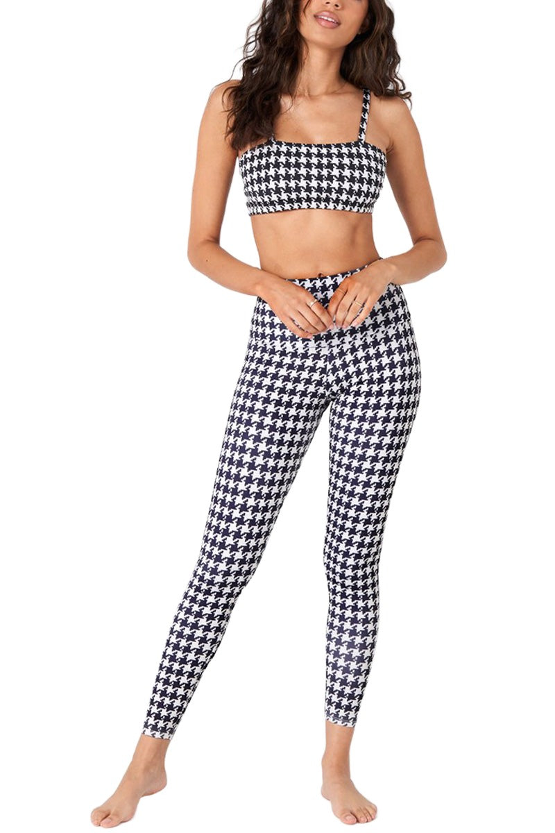 Onzie Flow Bali Bandeau Top 3819 -  Houndstooth - Front Full View