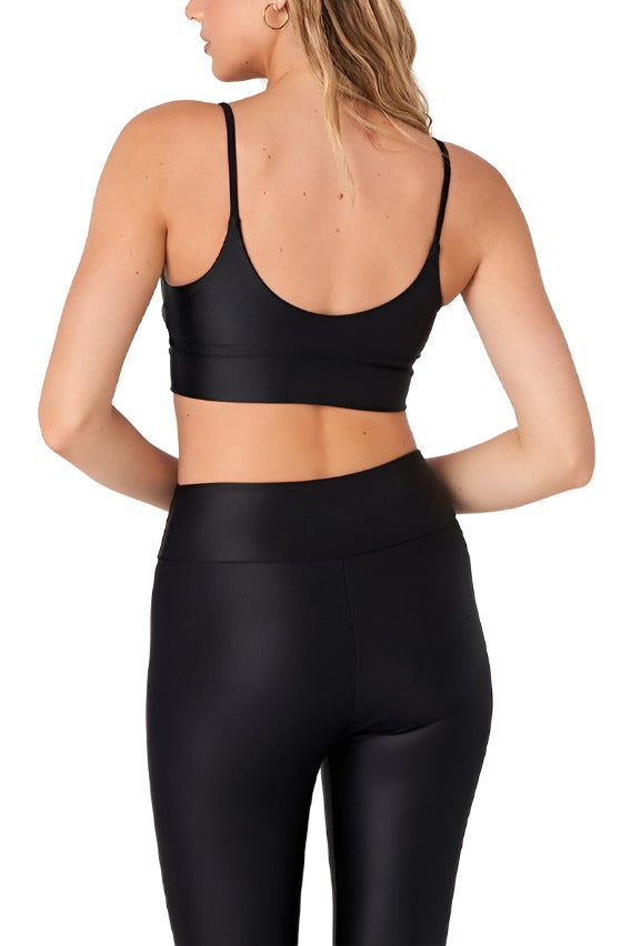 Onzie Flow Bra 3821 - Black Liquid -  Back View