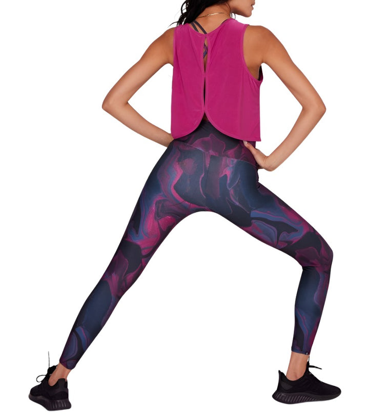 Onzie Flow Runners Tank 3828 - Bosenberry - Back Full View
