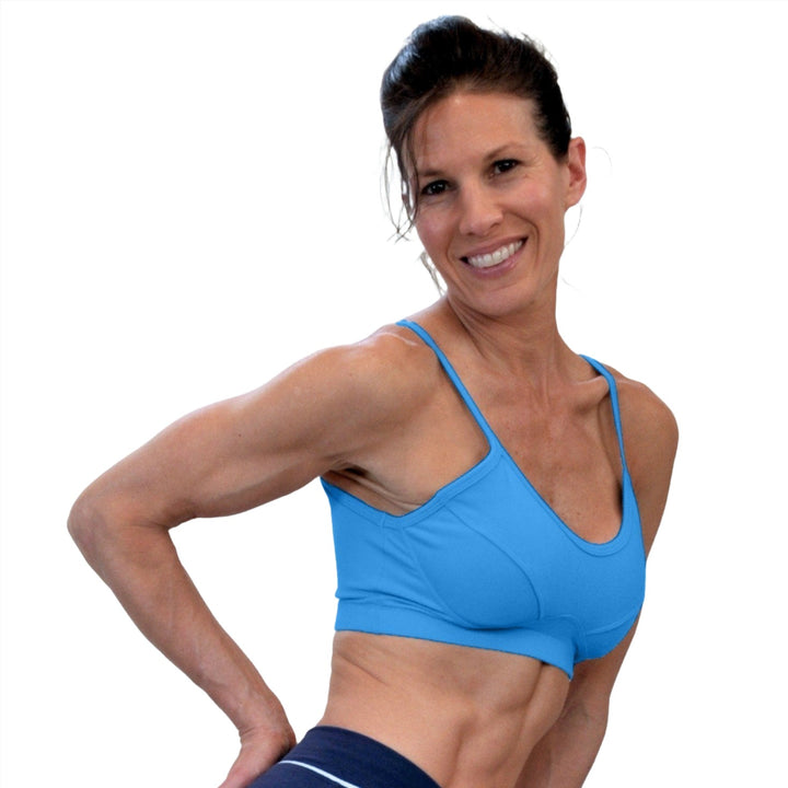 One Step Ahead Suplex Padded Bra 294 - Turquoise - side view