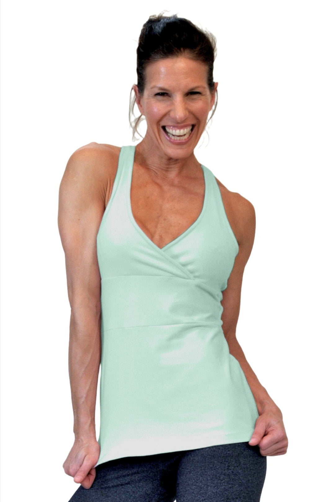 One Step Ahead Cross Padded Long Top 2011 - Melon - front view