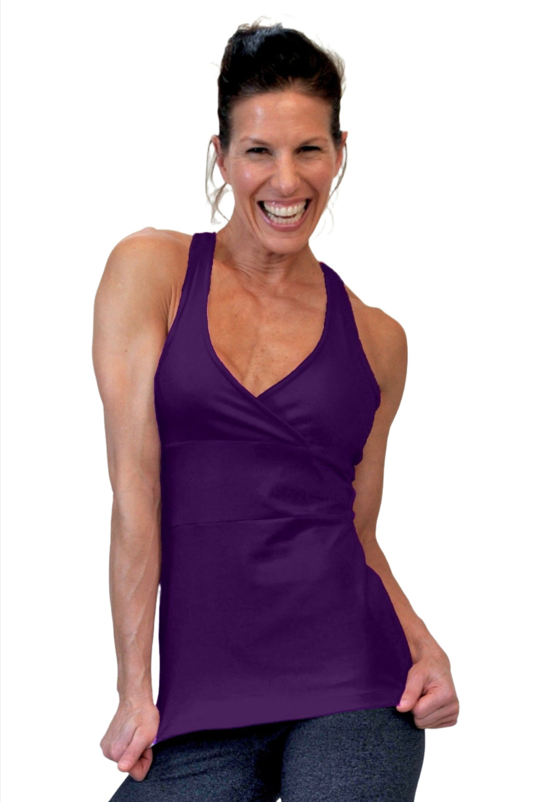 One Step Ahead Cross Padded Long Top 2011 - Navy - front view