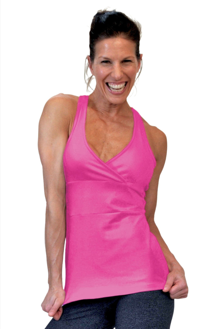 One Step Ahead Cross Padded Long Top 2011 - Pale Pink - front view