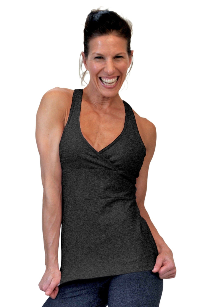 One Step Ahead Cross Padded Long Top 2011 - Fuschia - front view