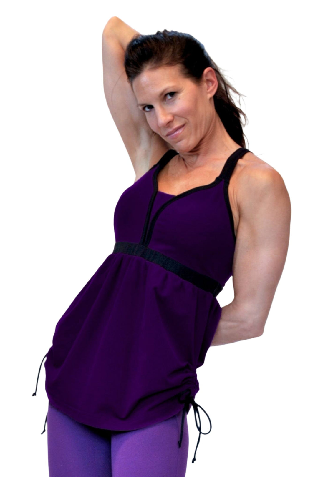 One Step Ahead Harmony Tank 2073 - Eggplant - front view