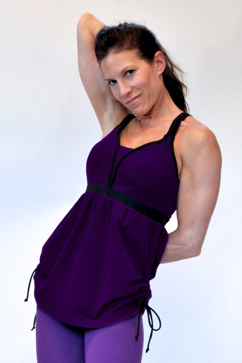One Step Ahead Harmony Tank 2073 - Eggplant - front view