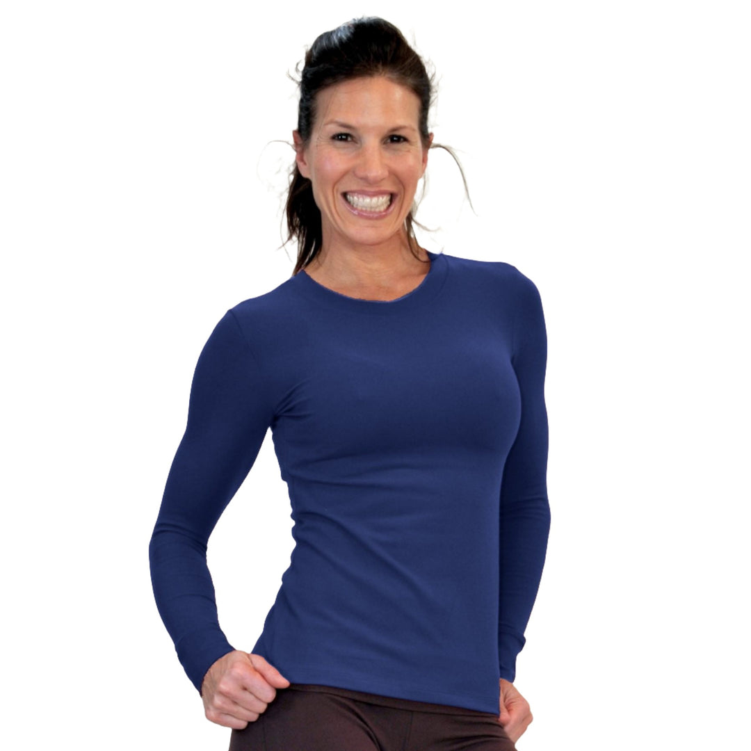 One Step Ahead Crew Neck Long Sleeve Top 2010 - Navy - front view