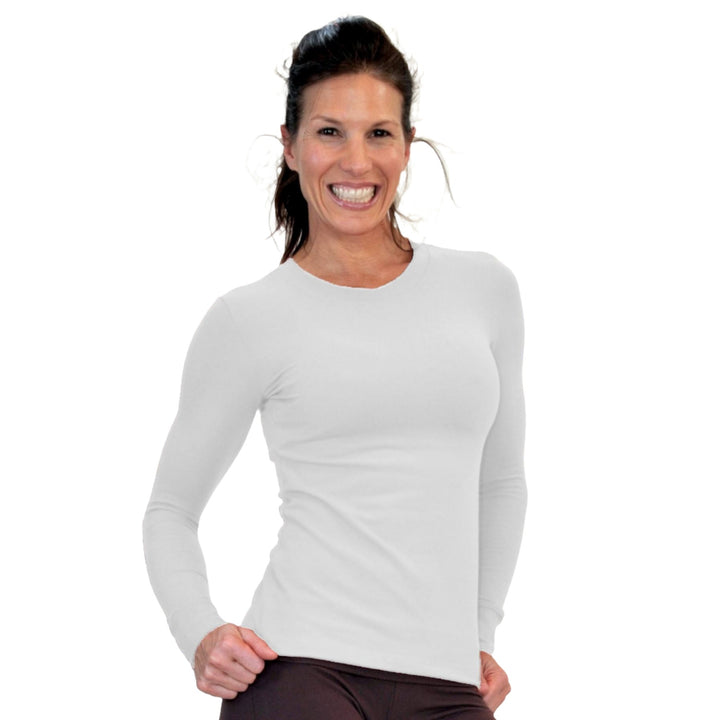 One Step Ahead Crew Neck Long Sleeve Top 2010 - White - front view