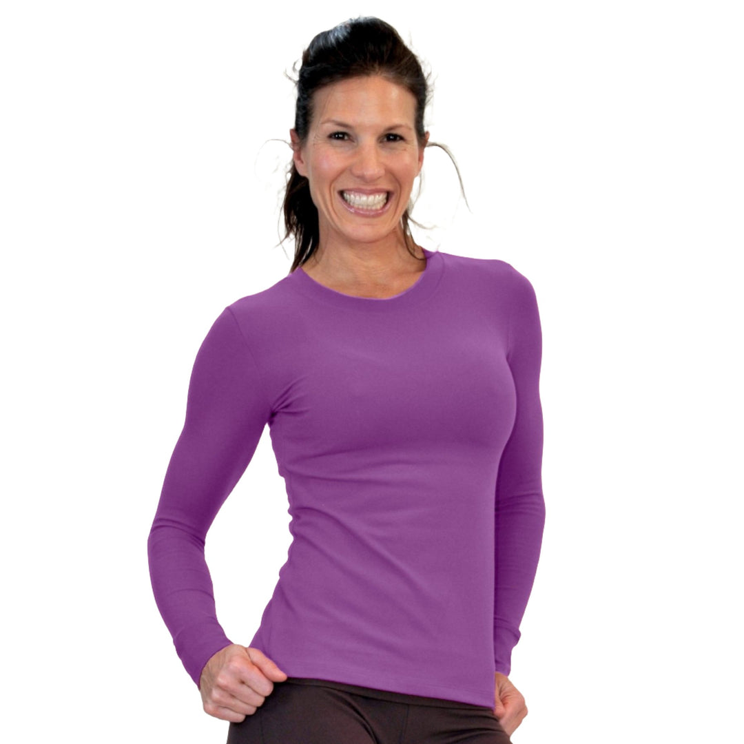 One Step Ahead Crew Neck Long Sleeve Top 2010 - Wine - front view