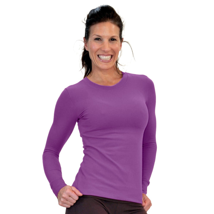 One Step Ahead Crew Neck Long Sleeve Top 2010 - Wine - front view