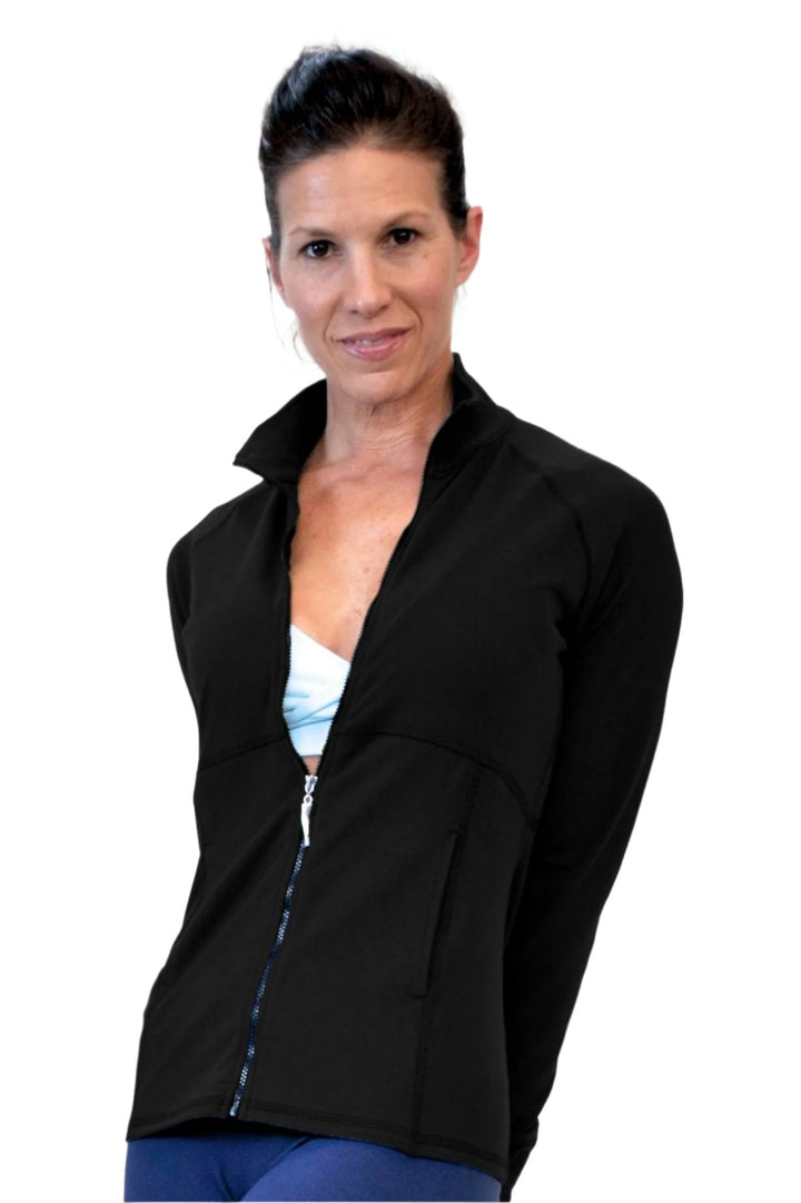 Osheka Empire Zip Jacket 2104 formally One Step Ahead - black - front view