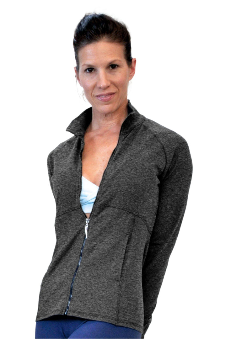 Osheka Empire Zip Jacket 2104 formally One Step Ahead - charcoal - front view