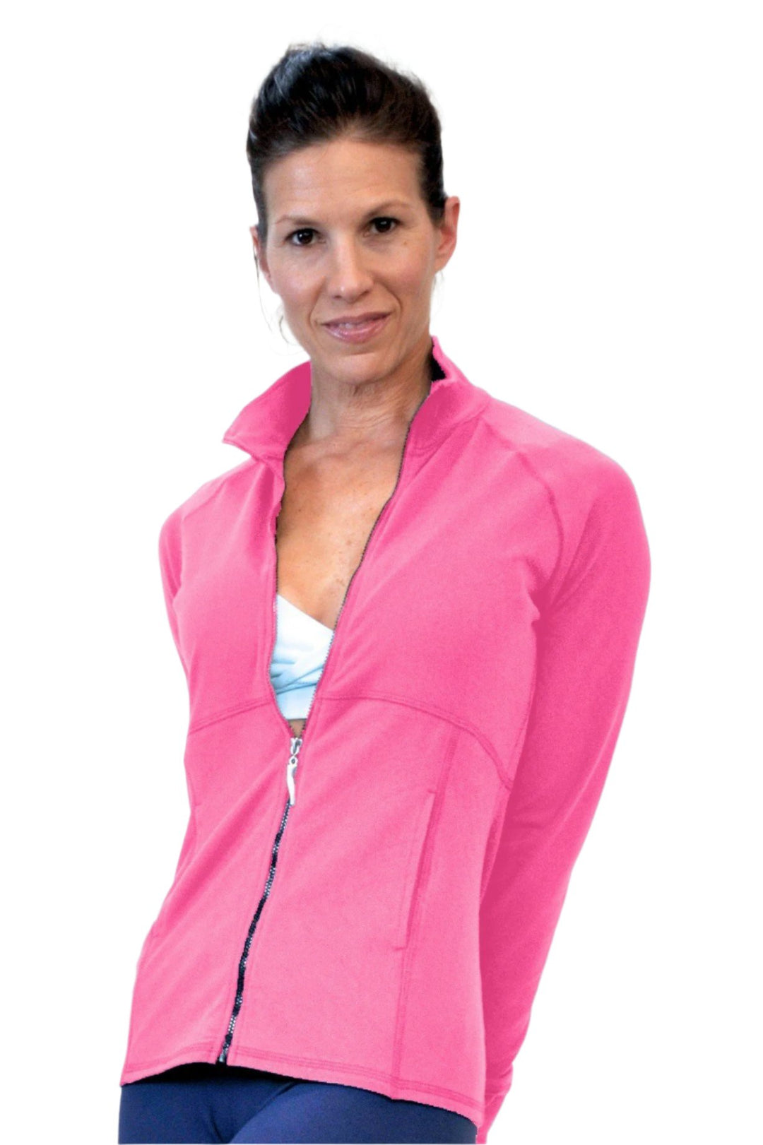 Osheka Empire Zip Jacket 2104 formally One Step Ahead - Fuschia  - front view