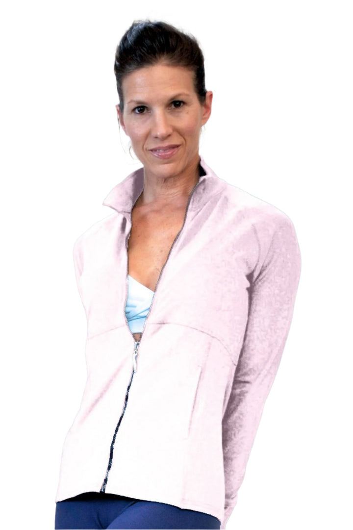 Osheka Empire Zip Jacket 2104 formally One Step Ahead - Pale Pink - front view
