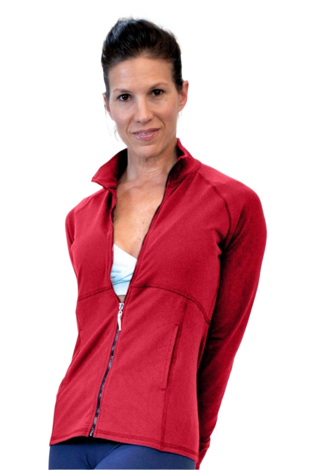 Osheka Empire Zip Jacket 2104 formally One Step Ahead - Poinsettia  - front view