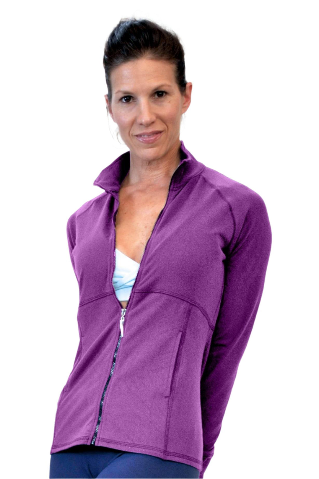 Osheka Empire Zip Jacket 2104 formally One Step Ahead - wine  - front view