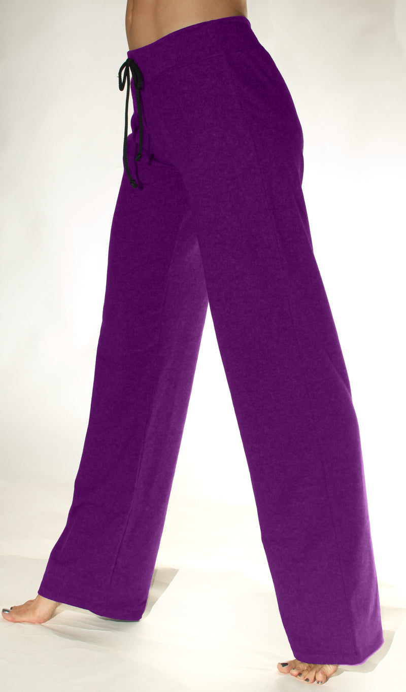 One Step Ahead Loose Drawstring Pant 248  -  Wine - side view