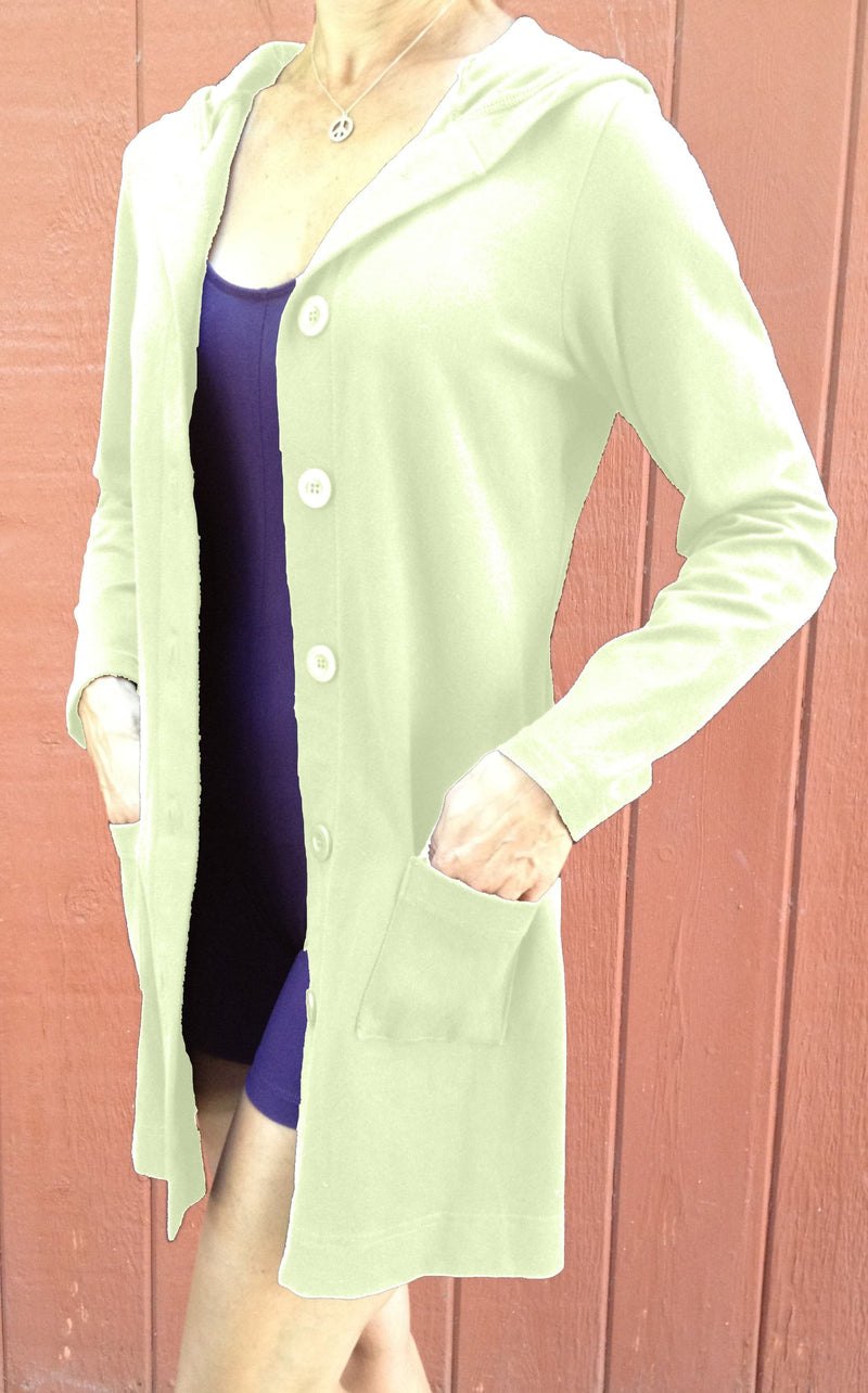 One Step Ahead Long Hooded Jacket 2629 - Melon  - front view