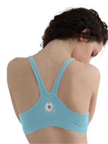 Margarita Activewear Short Bra Top 422 - Baby Blue - rear  view