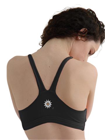 Margarita Activewear Short Bra Top 422 - Black - rear  view