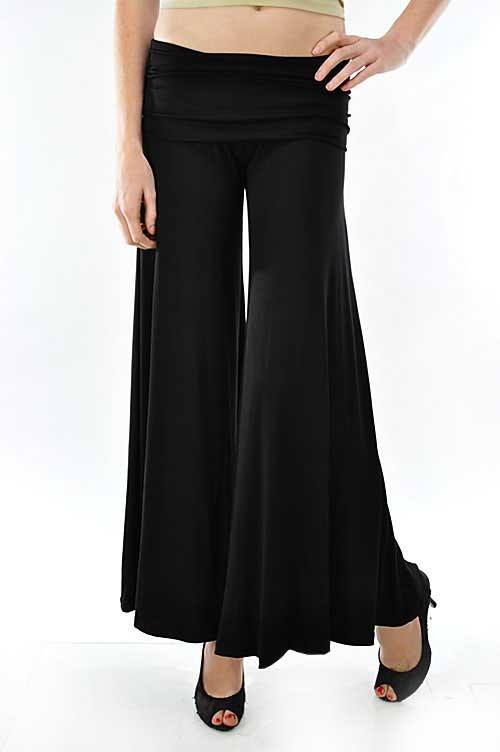 T-Party Roll down Waist Wide Leg Pant RN71837 - front view