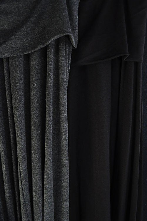 T-Party Roll down Waist Wide Leg Pant RN71837 - charcoal - close view