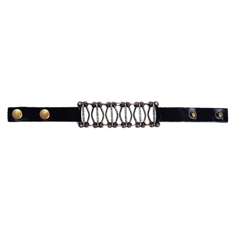 Rebel Design Edgy 6 Part Bracelet 5071 Black
