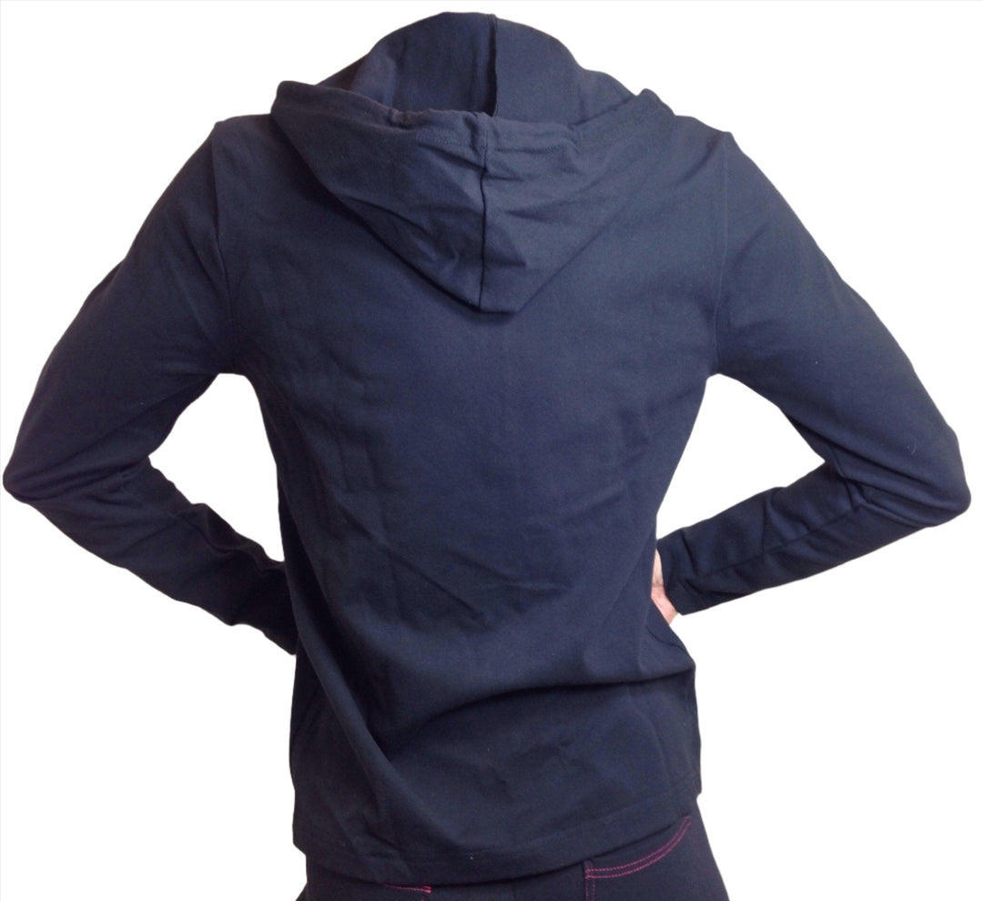 One Step Ahead Zipper Hooded Jacket 285 - black - rear view