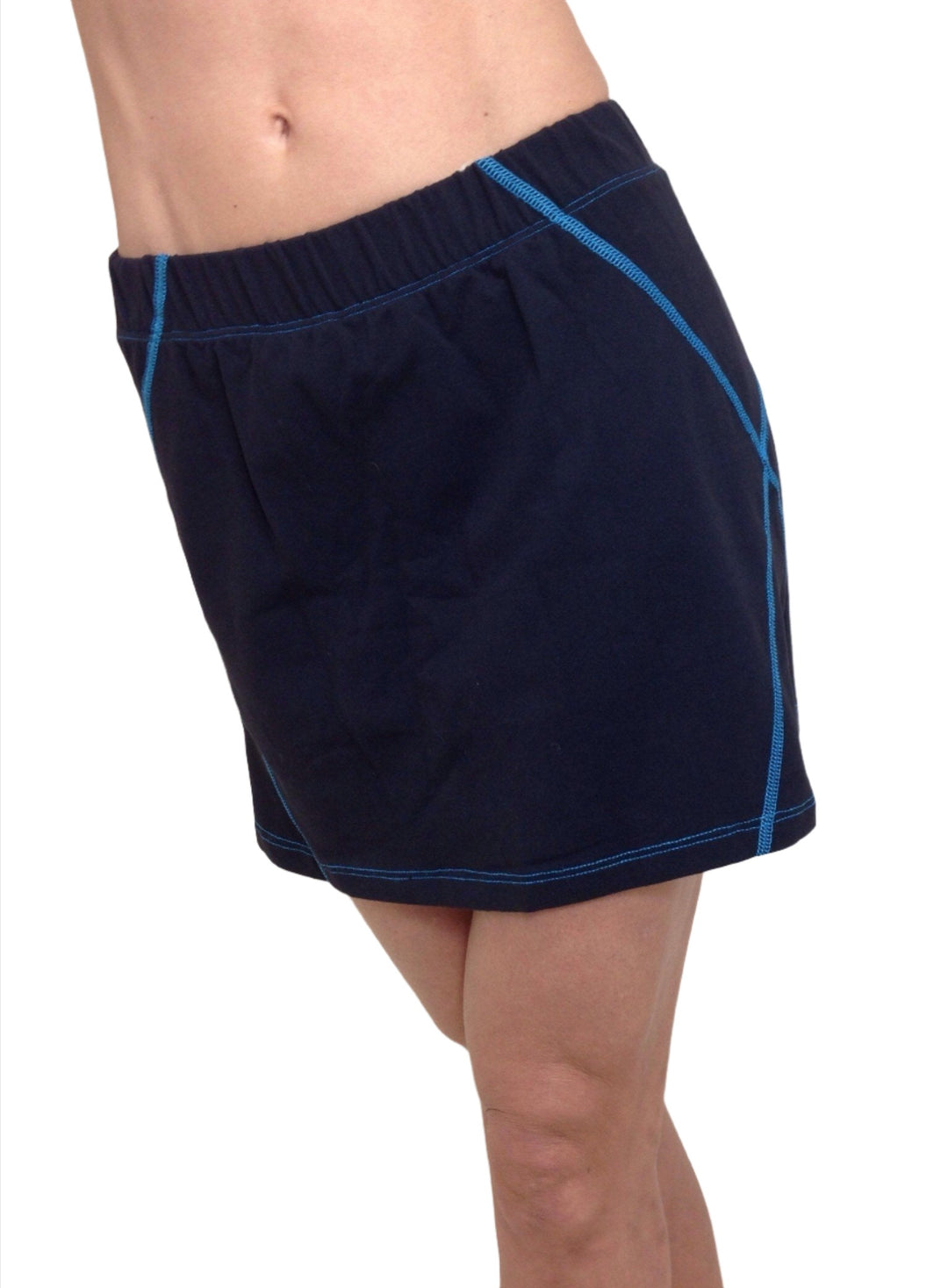 One Step Ahead Skort 20186 - Black/Turquoise - front view