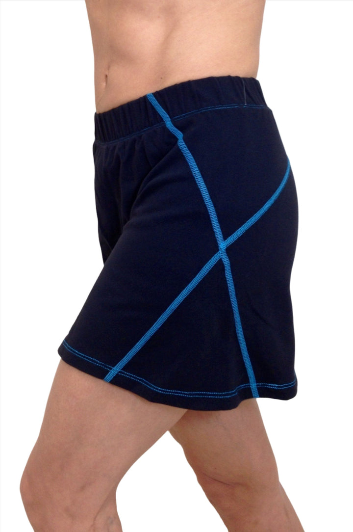 One Step Ahead Skort 20186 - Black/Turquoise - side view