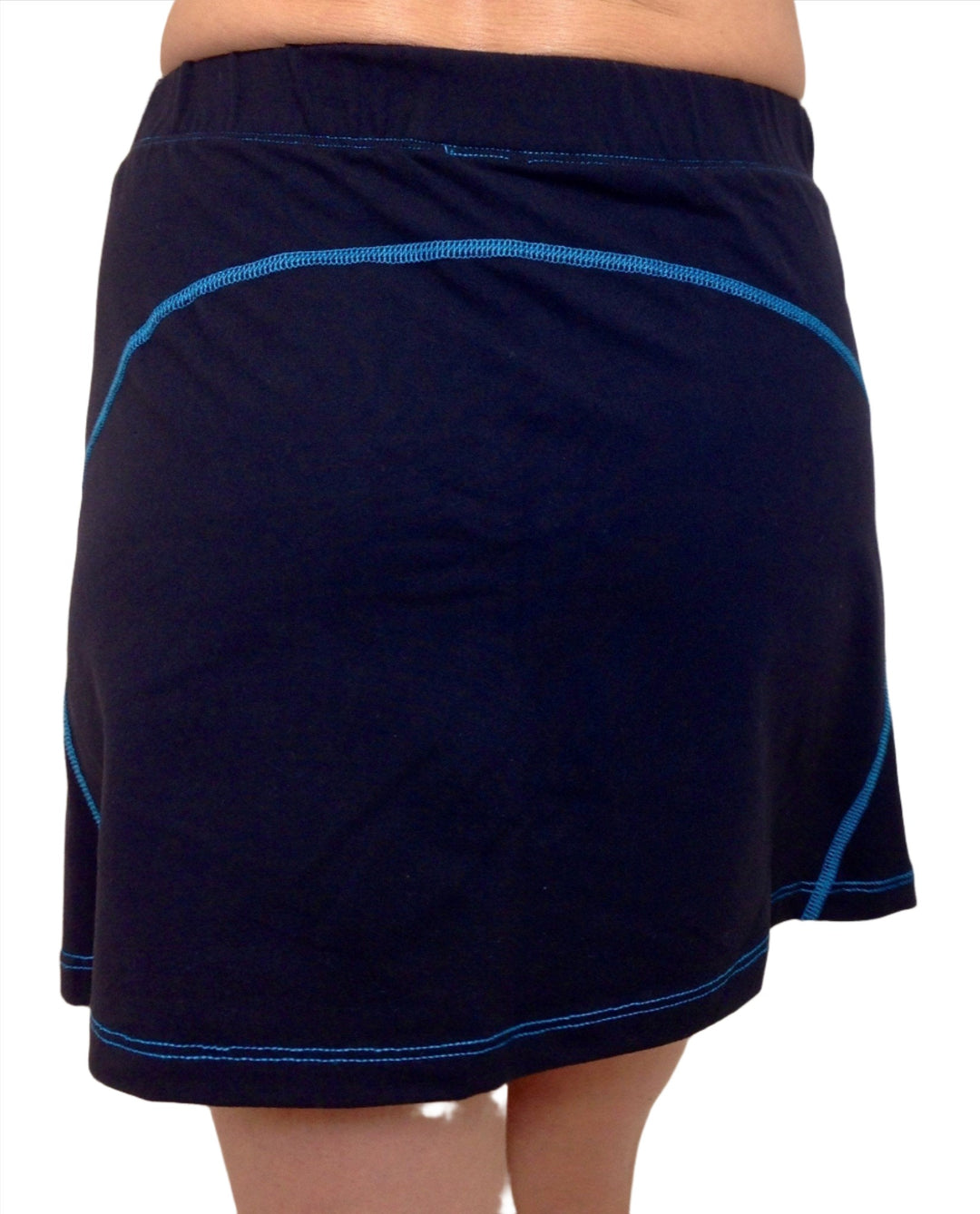 One Step Ahead Skort 20186 - Black/Turquoise - rear view