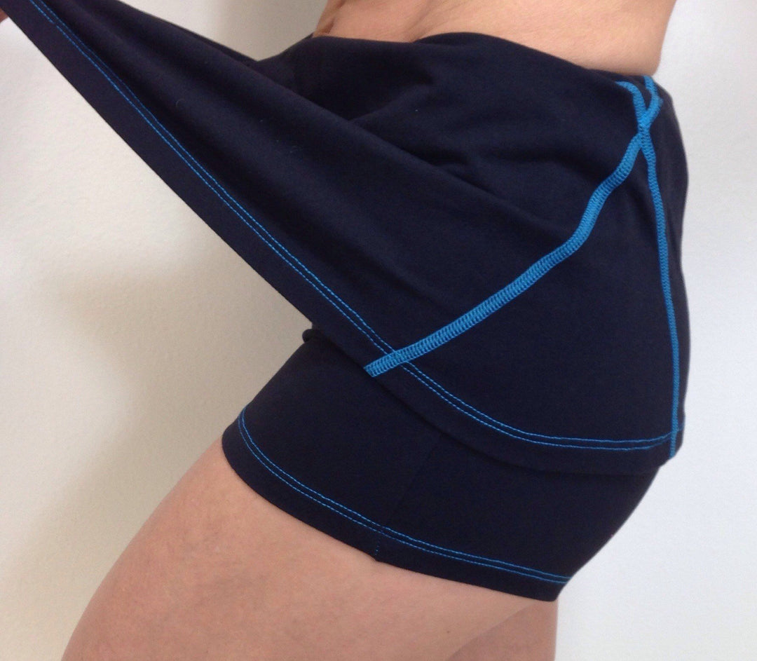 One Step Ahead Skort 20186 - Black/Turquoise - side alt view 1