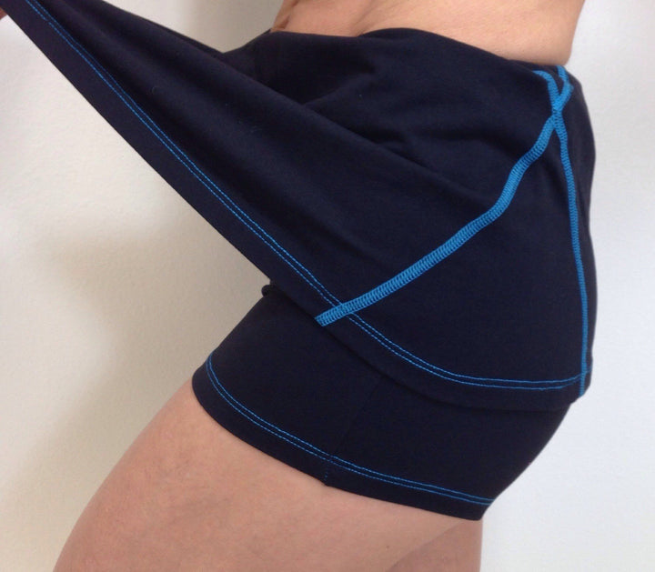 One Step Ahead Skort 20186 - Black/Turquoise - side alt view 1