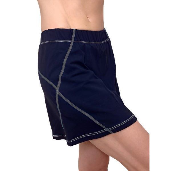 One Step Ahead Skort 20186 - Charcoal/Turquoise - side view